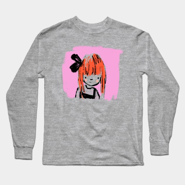 Strawberry Girl Long Sleeve T-Shirt by Shelley Johannes Art